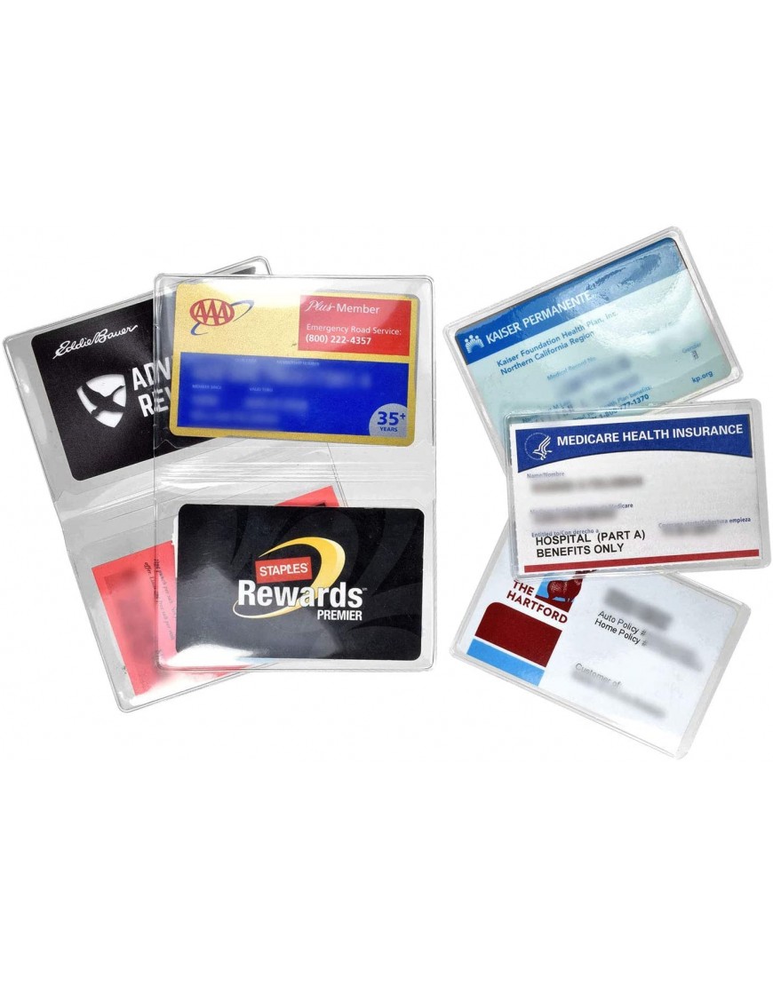 2 börsen für Visiten- und Kreditkarten mit 3 Medicare Halterungen - BAHUP2V4