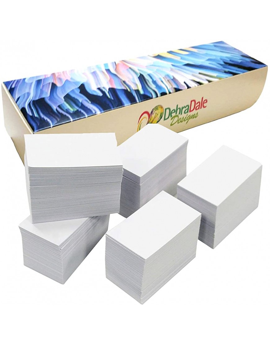 Debra Dale Designs – Flash Cards – 8,9 x 5,1 cm – Box von 1000 – Extra schwere 140 # Index Karte Lager – 253 GSM – .0118 Dick Unpunched - BHEUOMMK
