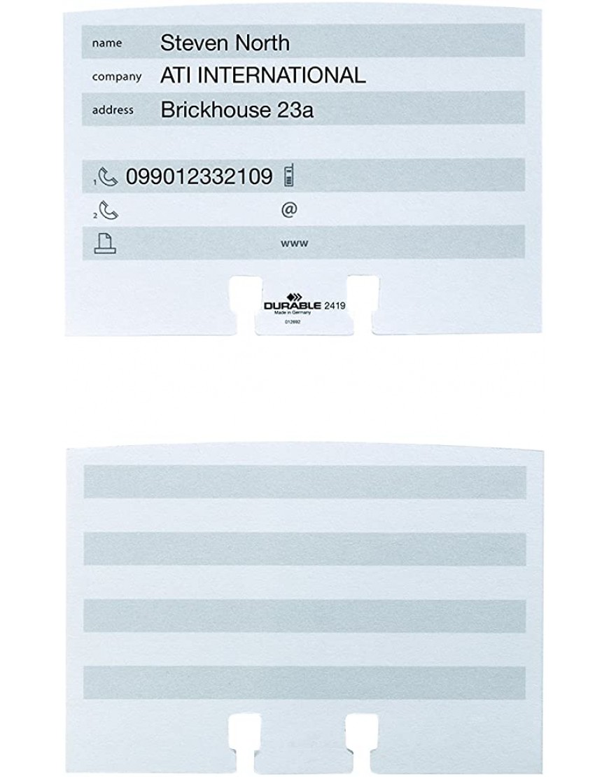 Durable Rollkartei Telindex Flip Vegas mit 500 Karteikarten für Adressen Register A-Z schwarz 241601 - BUPJUAQ7