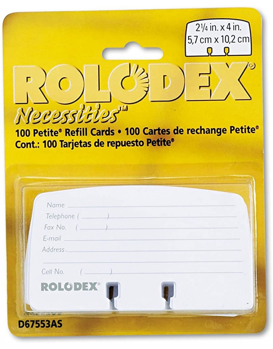 ROL67553 Rolodex Petite Refill Cards by Rolodex - BKKKONJE