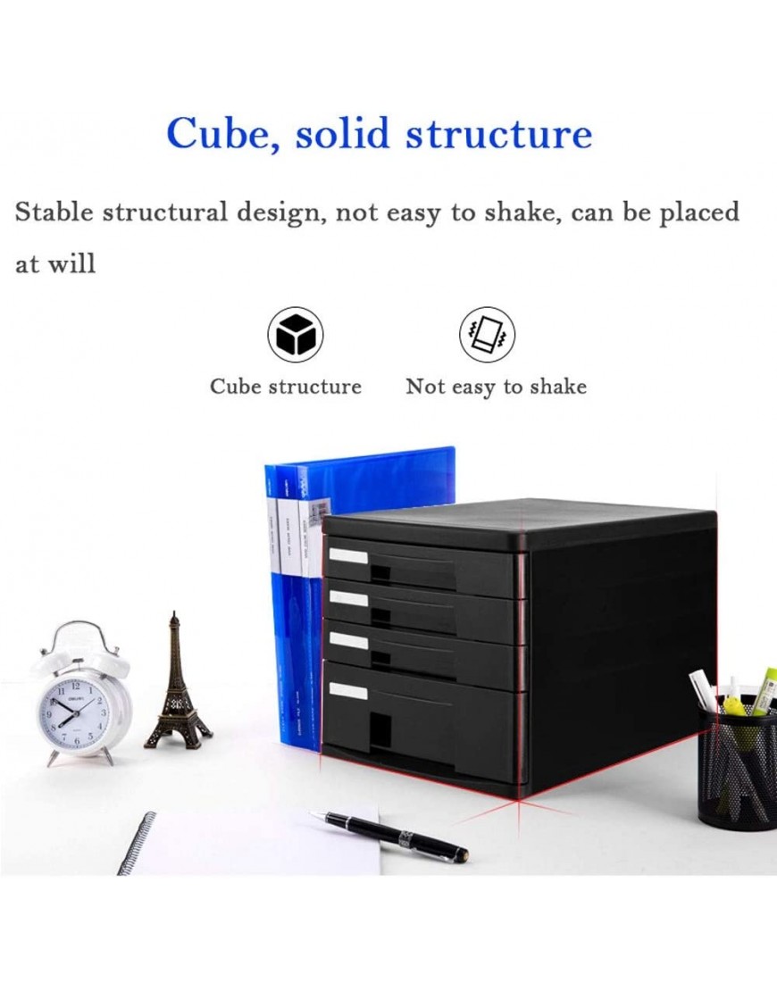 Ablageboxen Black Drawer File Holder Multifunktionaler Desktop-Speicher und Bürobedarf Ablagesystem für den Schreibtisch - BVYGX9B6