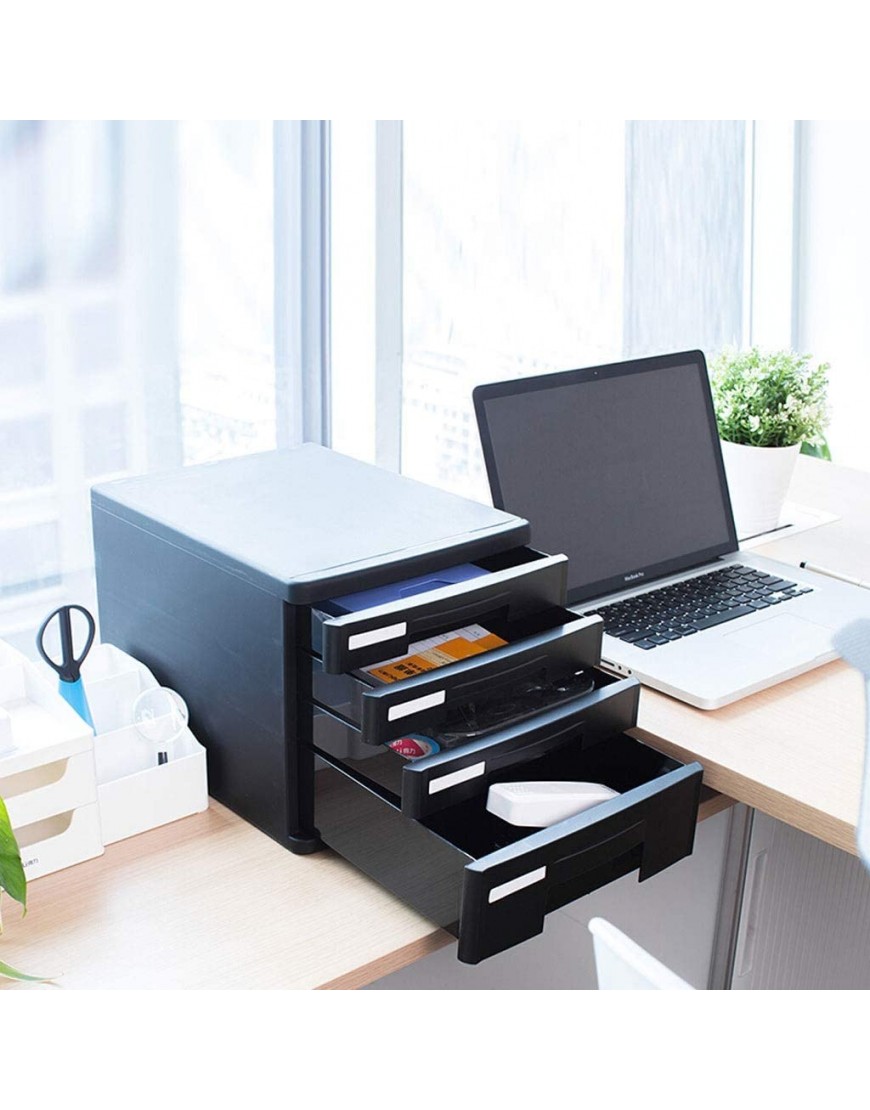Ablageboxen Black Drawer File Holder Multifunktionaler Desktop-Speicher und Bürobedarf Ablagesystem für den Schreibtisch - BVYGX9B6