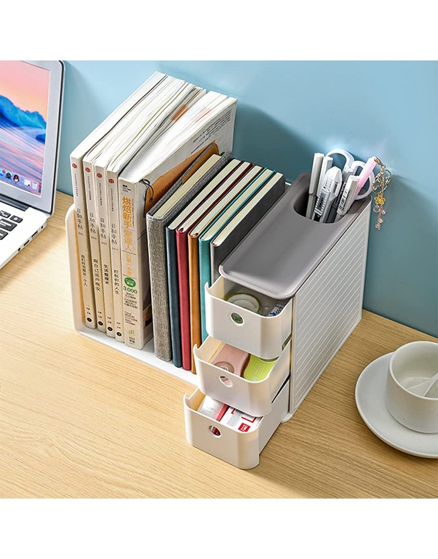 Aufbewahrungskiste Kunststoff-Speicher-Schublade Set Office Tischtisch-Organizer Mini-Schreibtisch-Speicherorganisator für Dateien Bleistifte und Bürobedarf Faltbare Aufbewahrungsbox Color : Blue - BAAMFQHA