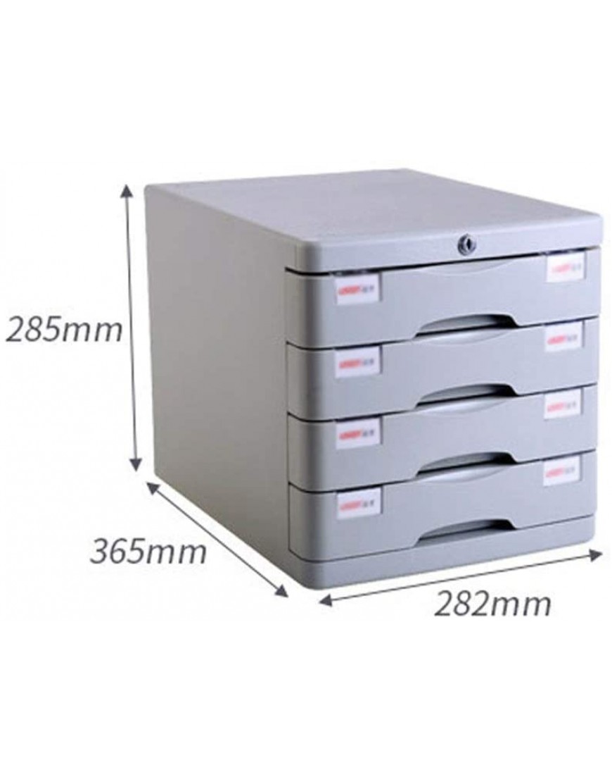 Jianghuayunchuanri Office-Dateiablage 4-Lagen-abschließbarer Desktop-Anmeldekabinett-Abstellraum-Lagerkabinett-Organizer-Box Bürobedarf Farbe : Silver Size : 36.5×28.2×28.5cm - BAOTBK2J