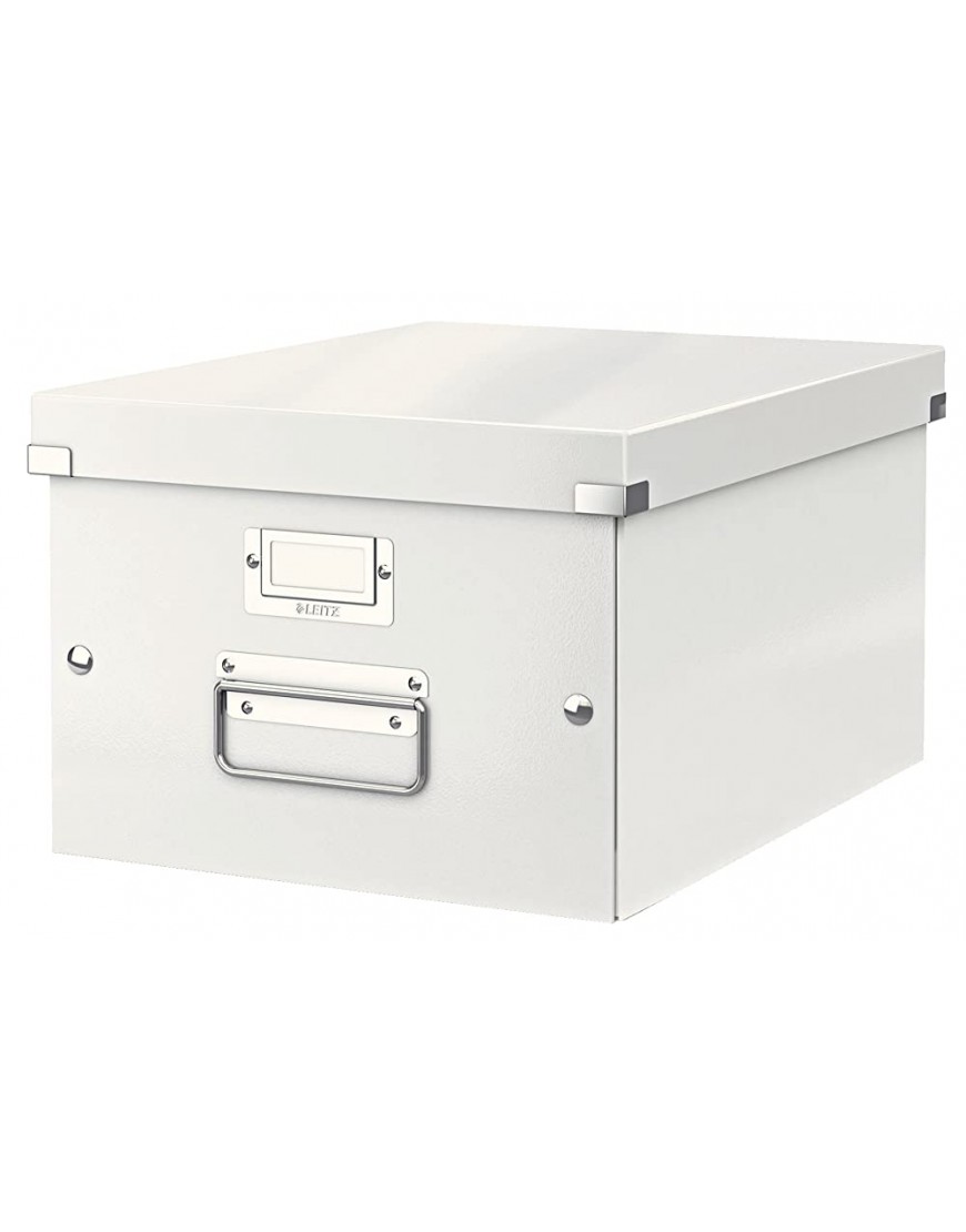 Leitz 60440001 Mittelgroße Aufbewahrungs- und Transportbox Für A4 Click und Store weiß - BIMLW12H