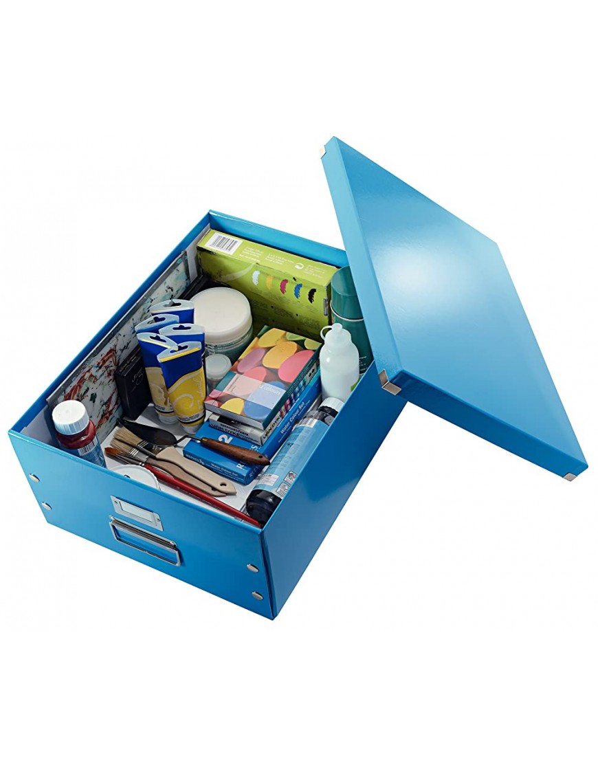 Leitz Große Aufbewahrungs- und Transportbox Mit Deckel Für A3 Click & Store Blau | 2er Pack - BLXMH9AQ