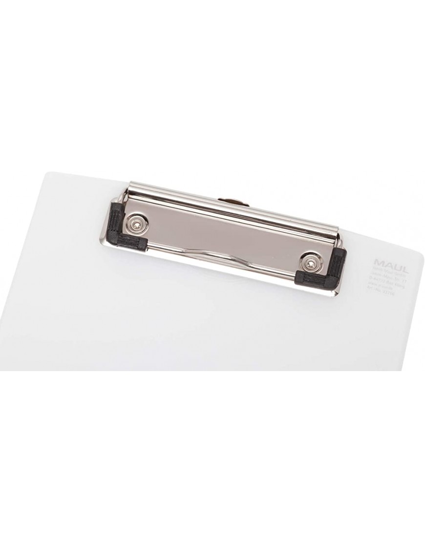 Maul Schreibplatte Klemmbrett DIN A5 hoch Acryl 8 mm Klemmweite 3 mm Plattenstärke Transparent - BNLVX2M9