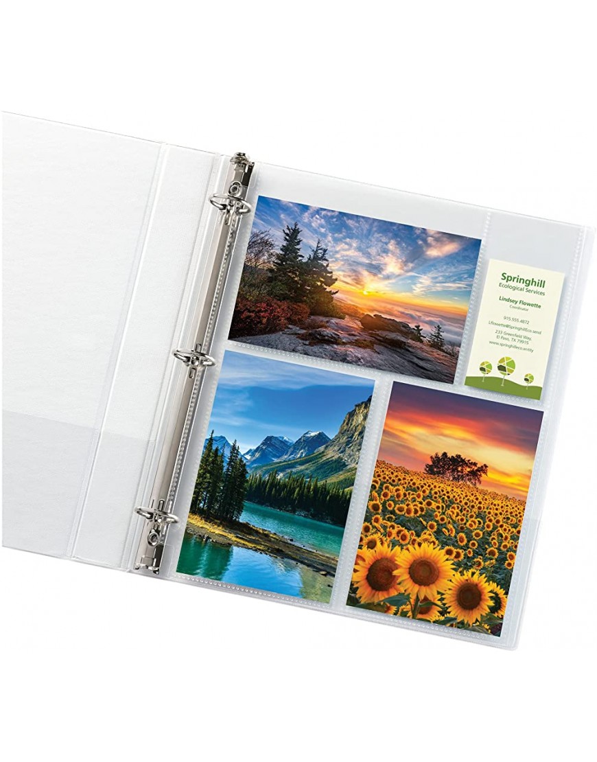 Avery 13401 Fotoalbum-Seiten für 3-Ringbuch 10 Hüllen für 60 Fotos im Gesamtformat 10,2 x 15,2 cm - BWFWFKKK