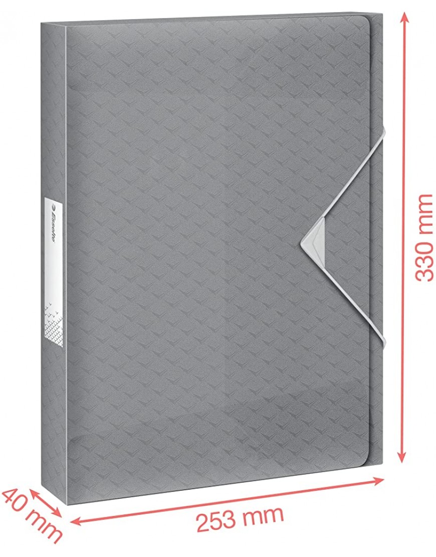 Esselte A4-Ablagebox fasst 350 Blatt 40 mm Rückenbreite transparente Dokumentenaufbewahrungs-Organisationsmappe zur Schreibtischorganisation Colour'Breeze Serie Blau 626264 - BXOWT2N4