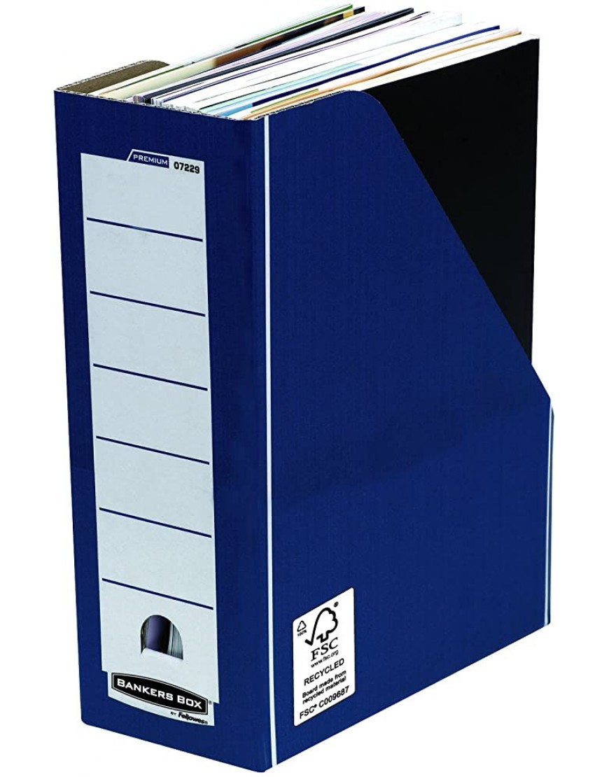 Bankers Box Premium Stehsammler Fastfold System 10 Stück blau - BXGCA6W4