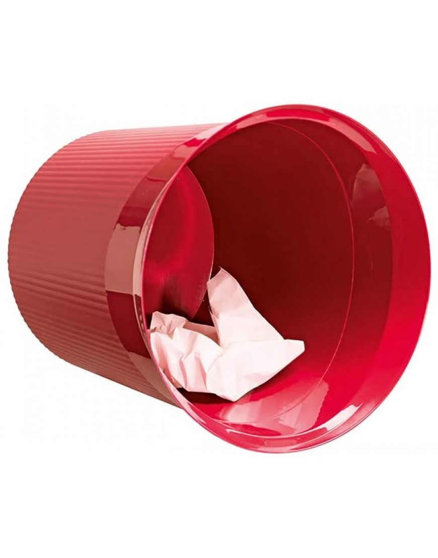 HAN Papierkorb Re-LOOP – 6 STÜCK say yes to 100% recycled 13 Liter Volumen junges Design schick und stabil rot 18148-917 - BLUURH81
