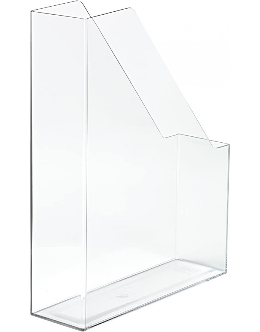 HAN Stehsammler i-Line – 2 STÜCK eleganter moderner High-End Stehsammler für Hefte Zeitschriften und Mappen bis Format A4 C4 transparent-glasklar 16501-23 - BXRAPMM4