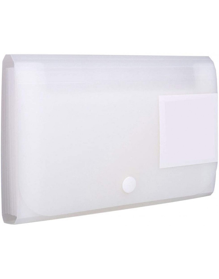 1 Stück Weiß Kunststoff A6 Dateiordner Dokument Organizer Empfangsdatei Erweiterung Brieftasche 13 Taschen Bill Ordner Papierhalter Bürobedarf - BYSYI2B2