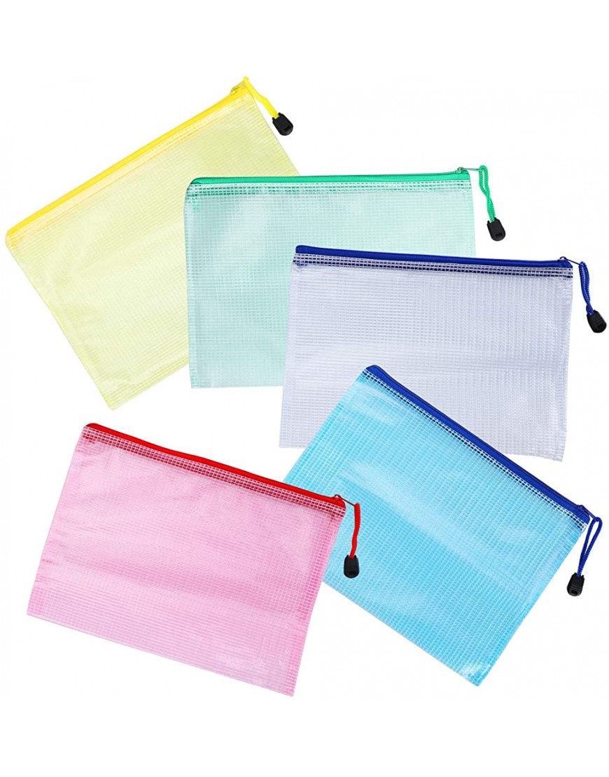 Mesh Zipper File Bag strapazierfähige glänzende Reißverschlusstasche Home Allzweck für Bürobedarf - BAPTAME2