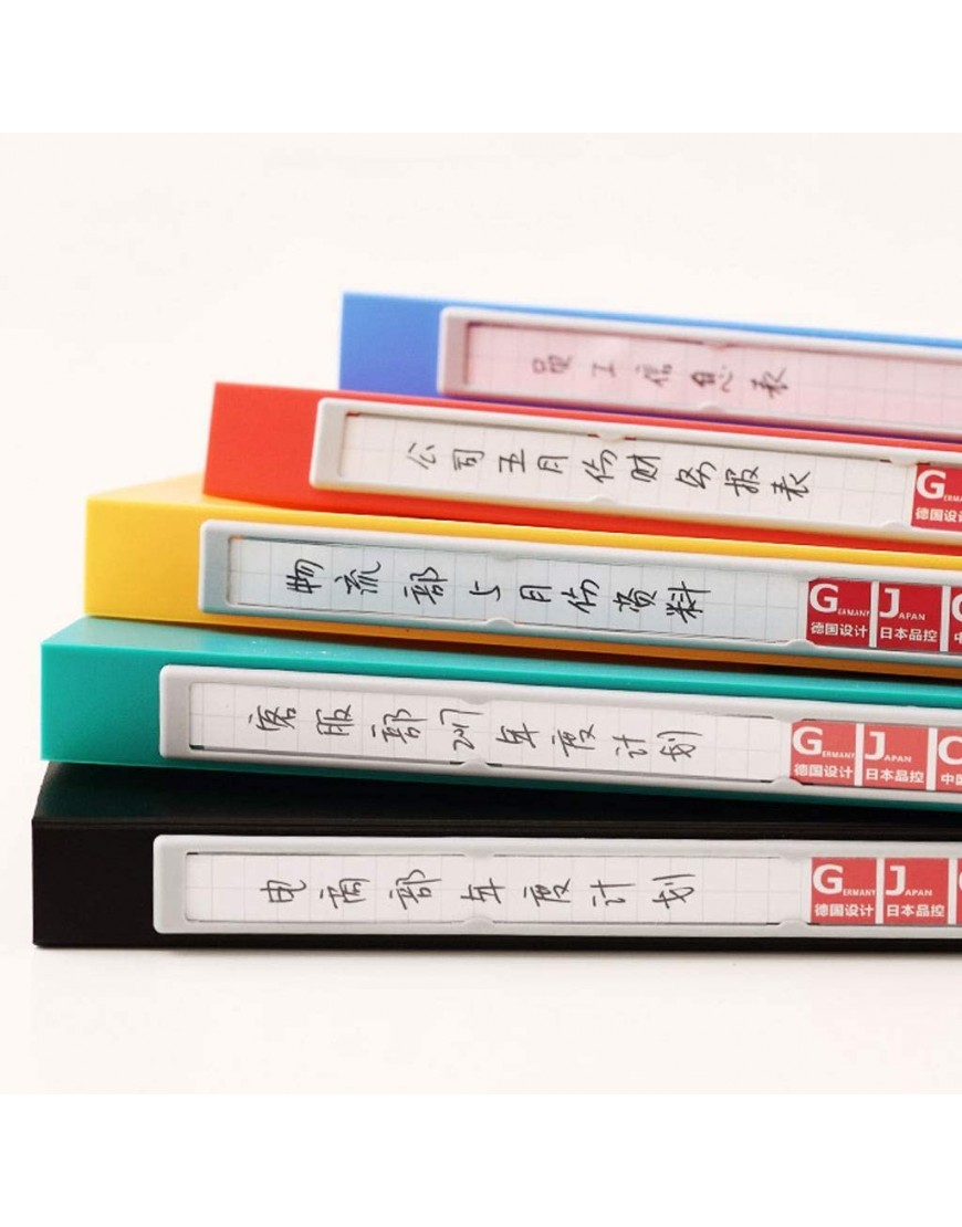 ZXM Aufbewahrungsmappe A4 Kunststoff Aktentafel Ordner Profil Clip Bürobedarf 5 Stück 5 Farben leicht Farbe: Grün - BHSTO1D7