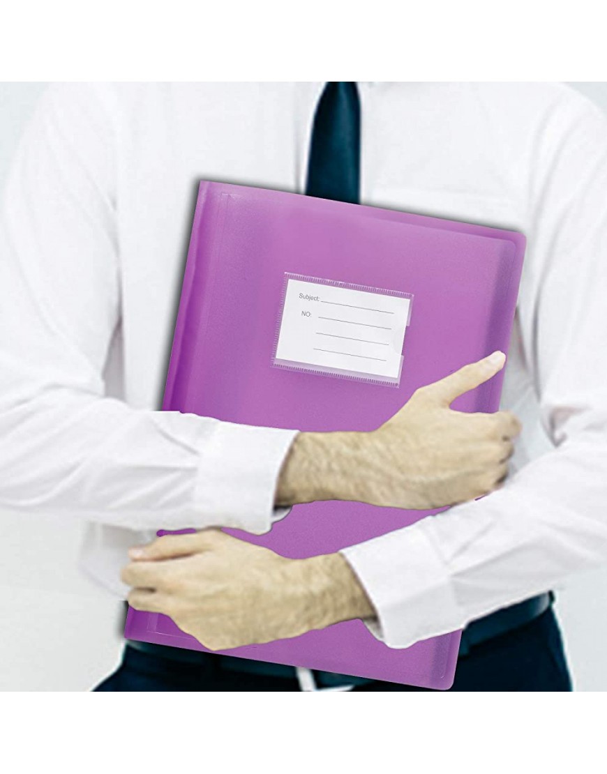 Arpan Flexicover Präsentationsmappe mit 62 Hüllen 124 Seiten flexibler Einband Blau Pink Schwarz Rot Violett Violett - BEIQNQ6B