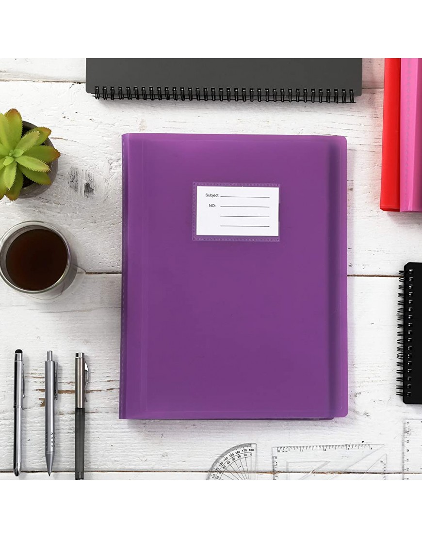 Arpan Flexicover Präsentationsmappe mit 62 Hüllen 124 Seiten flexibler Einband Blau Pink Schwarz Rot Violett Violett - BEIQNQ6B