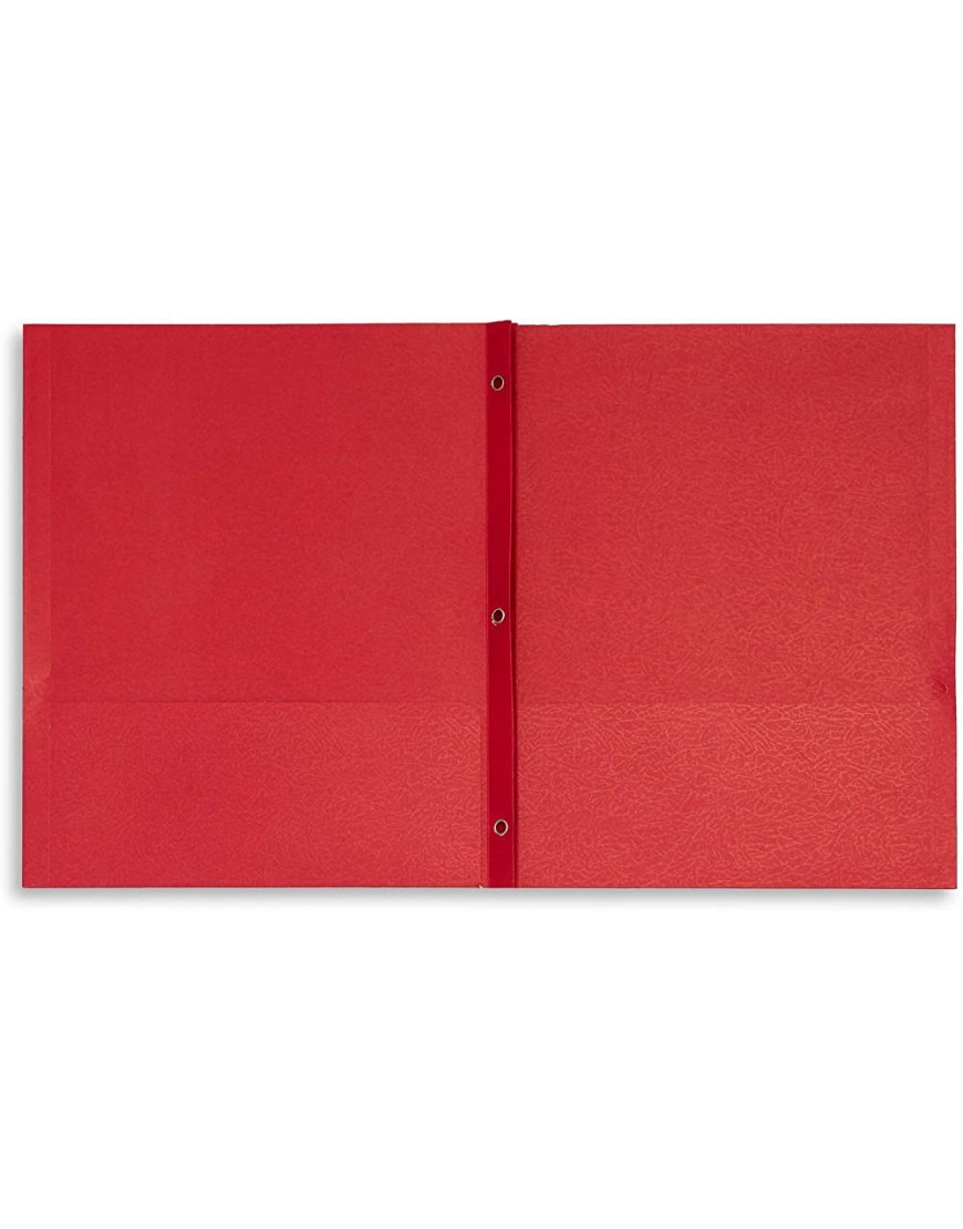 Blue Summit Supplies 25 Dokumentenmappen mit Zacken entworfen für Büro und Klassenzimmer rot 25 Stück farbige Ordner mit 2 Taschen und 3 Zinken - BYFINKKQ