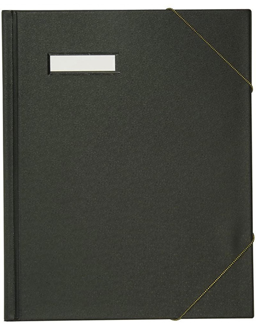 ELBA 100420824 Umlaufmappe für DINA A4 Dokumente mit Eckspannergummi und beschriftungsfenster aus Karton mit PVC-Folie veredelt in schwarz - BZTJX2Q6