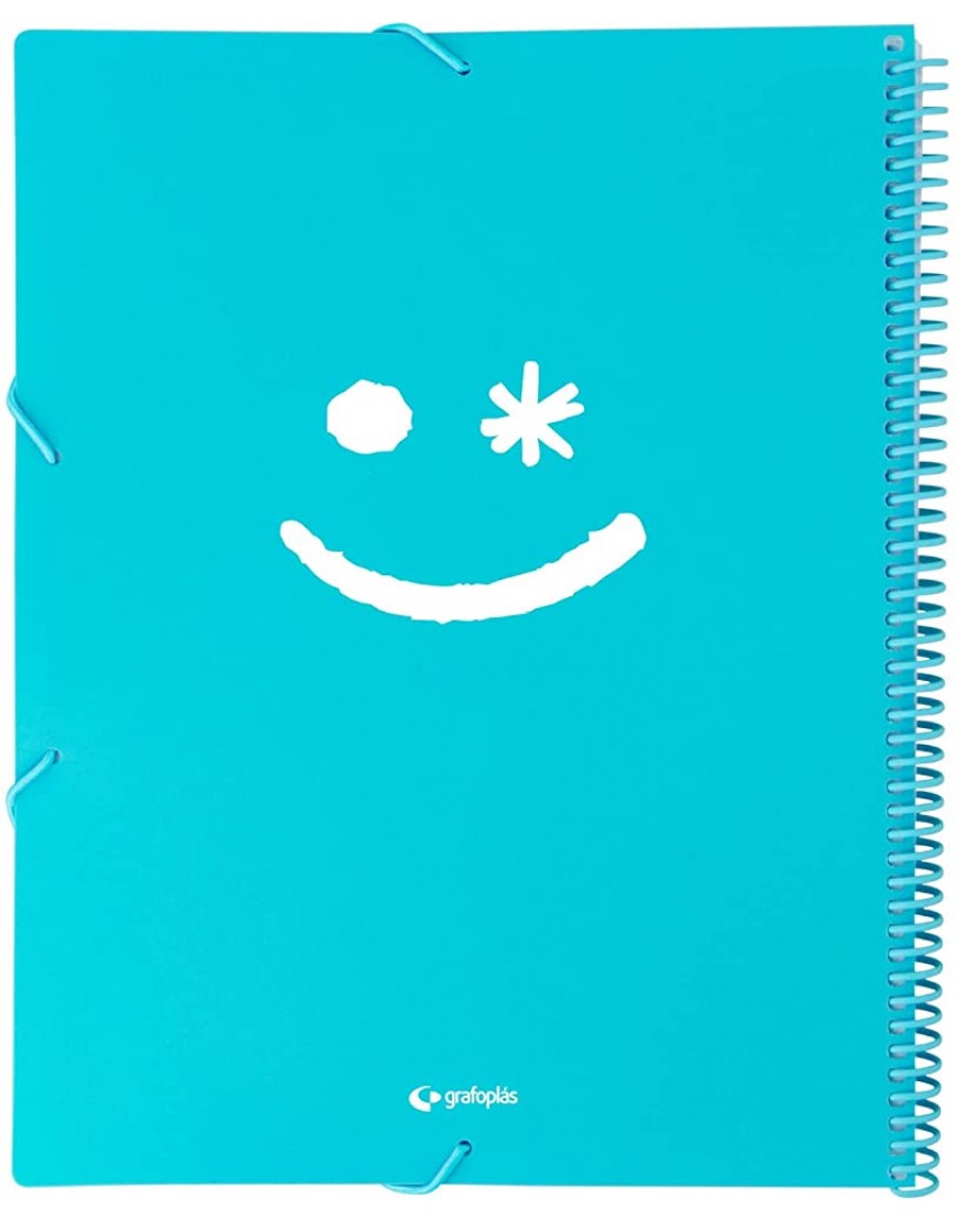 Grafoplás 39224033. Sichtbuch mit transparenten Hüllen A4 hellblau 40 Hüllen Polypropylen I Like Smile - BSSYK1HD