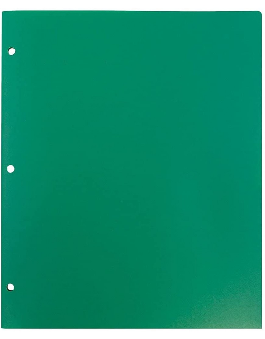 JAM PAPER Strapazierfähige Kunststoff Schulmappen mit 3 Löchern und Taschen Verschiedene Primär Farben 6 Packung - BNTVHH21