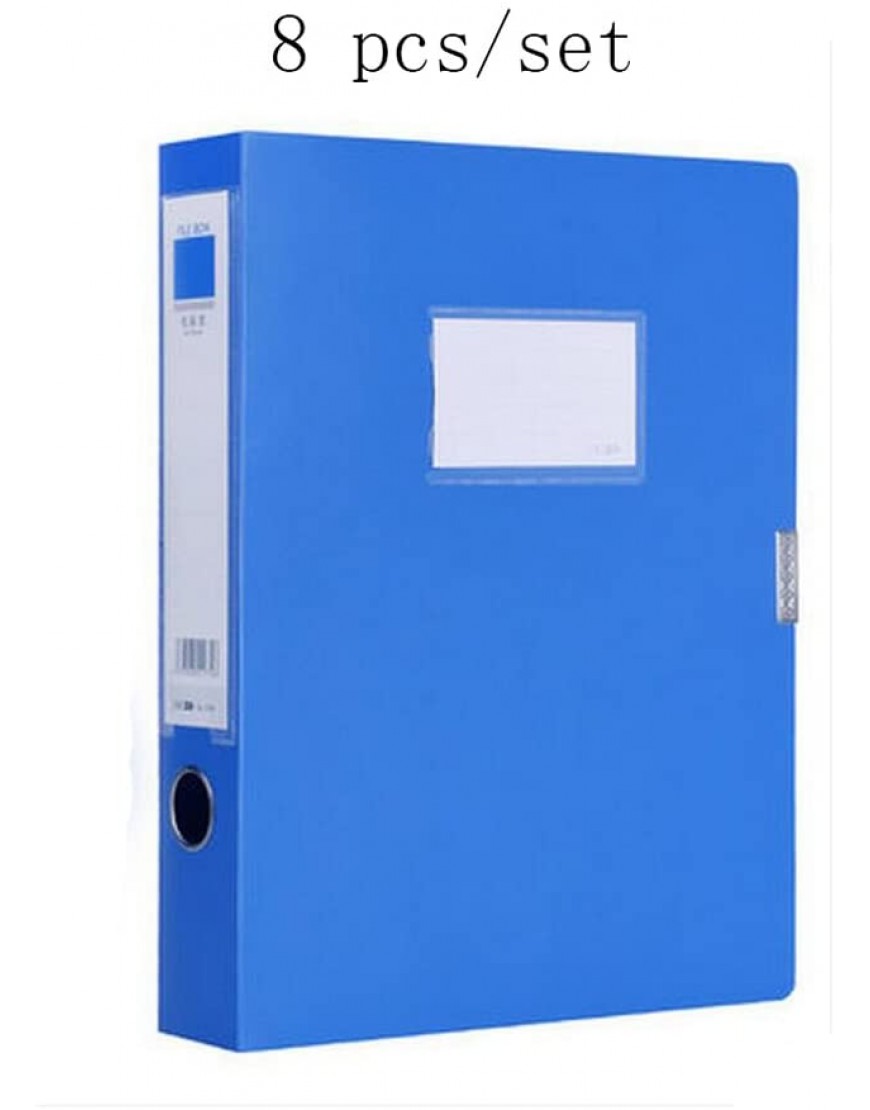Liu Yu·Bürofläche Bürobedarf A4 blaue Aktenkasten 55MM Stärke Datenspeicherkasten 8 PC Satz - BGTLHM6W