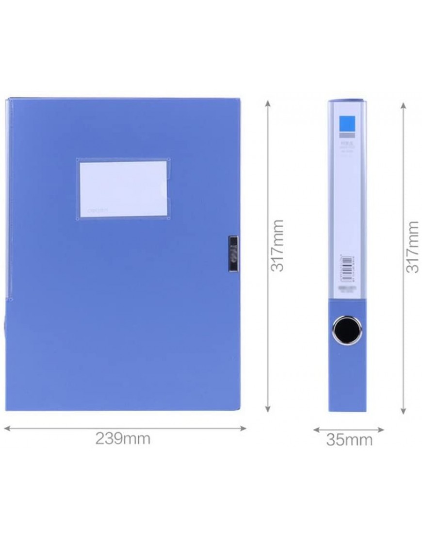 Liu Yu·Büroflächen Bürobedarf A4 blauen Kunststoff-Aktenkasten 35MM Stärke der Aktenaufbewahrungsbox 6 PC Satz - BTOBUD5Q