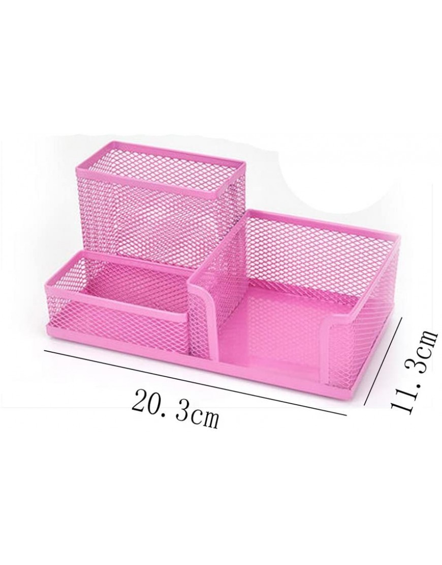 Liu Yu·Büroflächen Bürobedarf kreative Mode rosa Metall Mesh multifunktionalen Speicher Stifthalter 3 Stück Set - BWPGR1HW