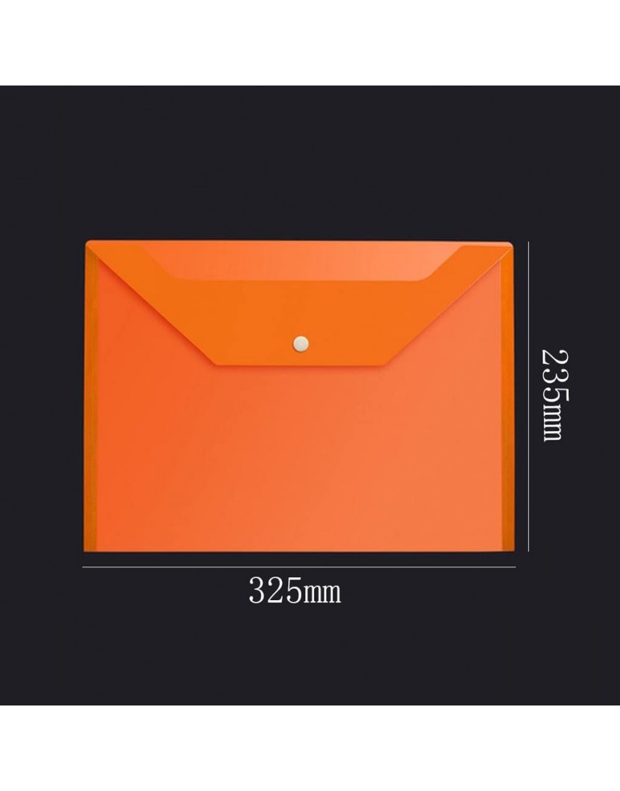 Liu Yu·Büroflächen Bürobedarf Lieferungen Orange Transparente PP Thicker File Tasche A4 Taschen 20 Stück Set - BHIAK18K