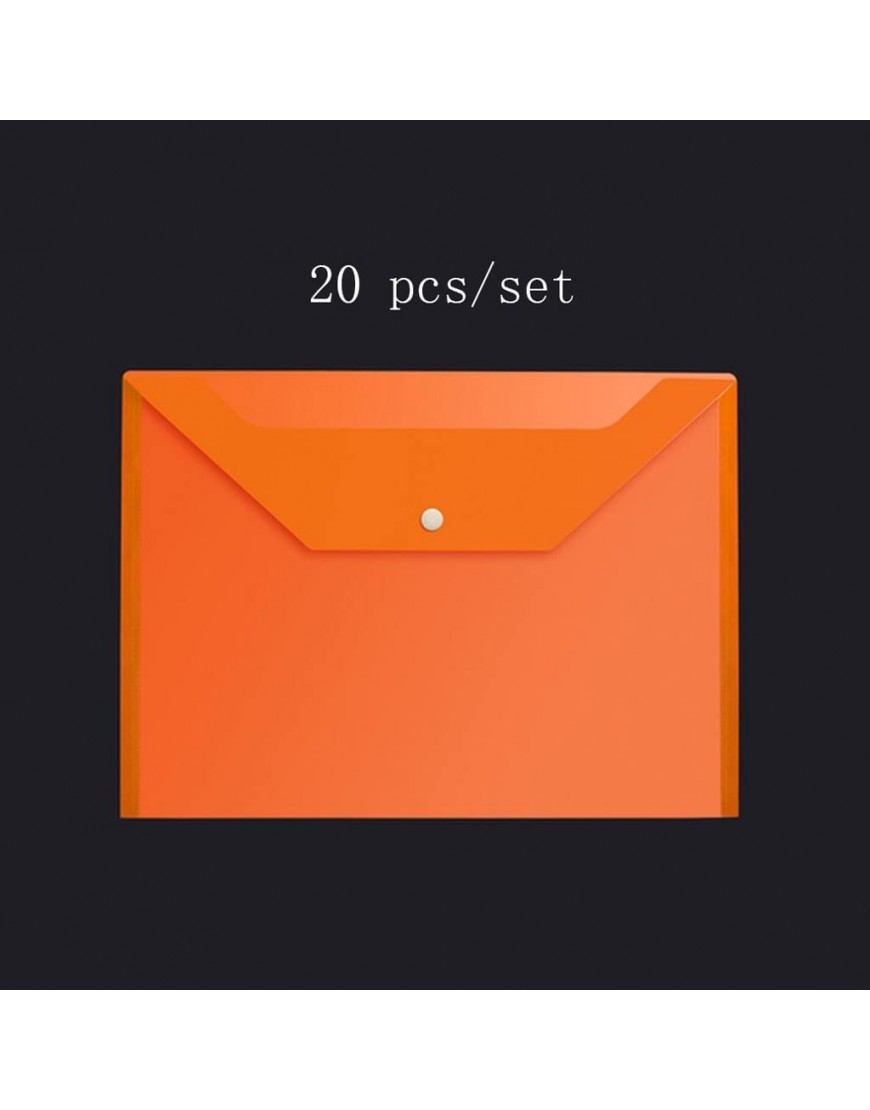 Liu Yu·Büroflächen Bürobedarf Lieferungen Orange Transparente PP Thicker File Tasche A4 Taschen 20 Stück Set - BHIAK18K