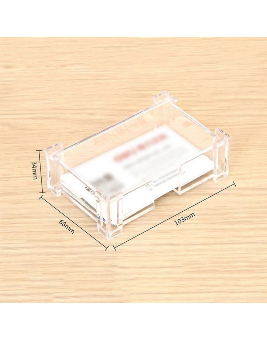 Liu Yu·Büroflächen Bürobedarf weißer Plastik-Tischplatten-Visitenkartenhalter transparenter Visitenkartenkasten 2 PC Satz - BSOGE1HK