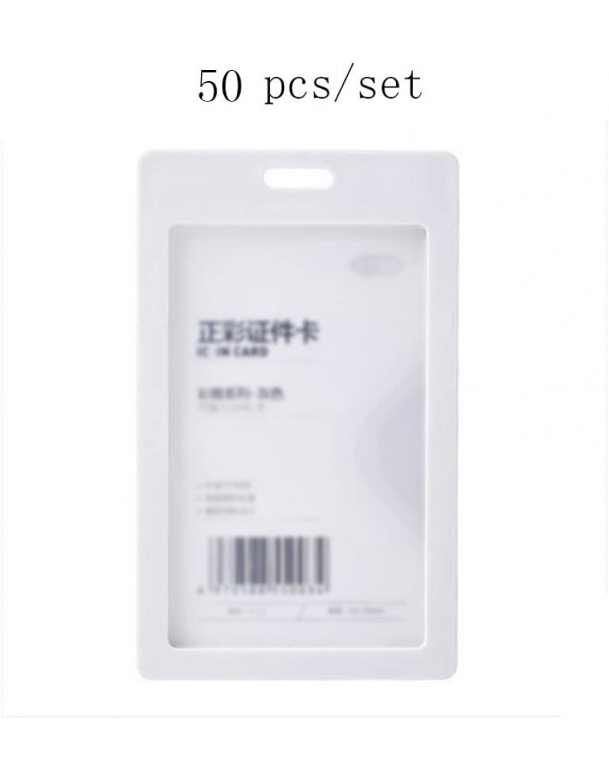 Liu Yu·Büroflächen Bürobedarf weißes Plastik Dokumente Sätze von Sätzen von Sets von Lanyard Abzeichen Karte Arbeitskarte Arbeitserlaubnis 50 Stück Set - BMKEX3AW