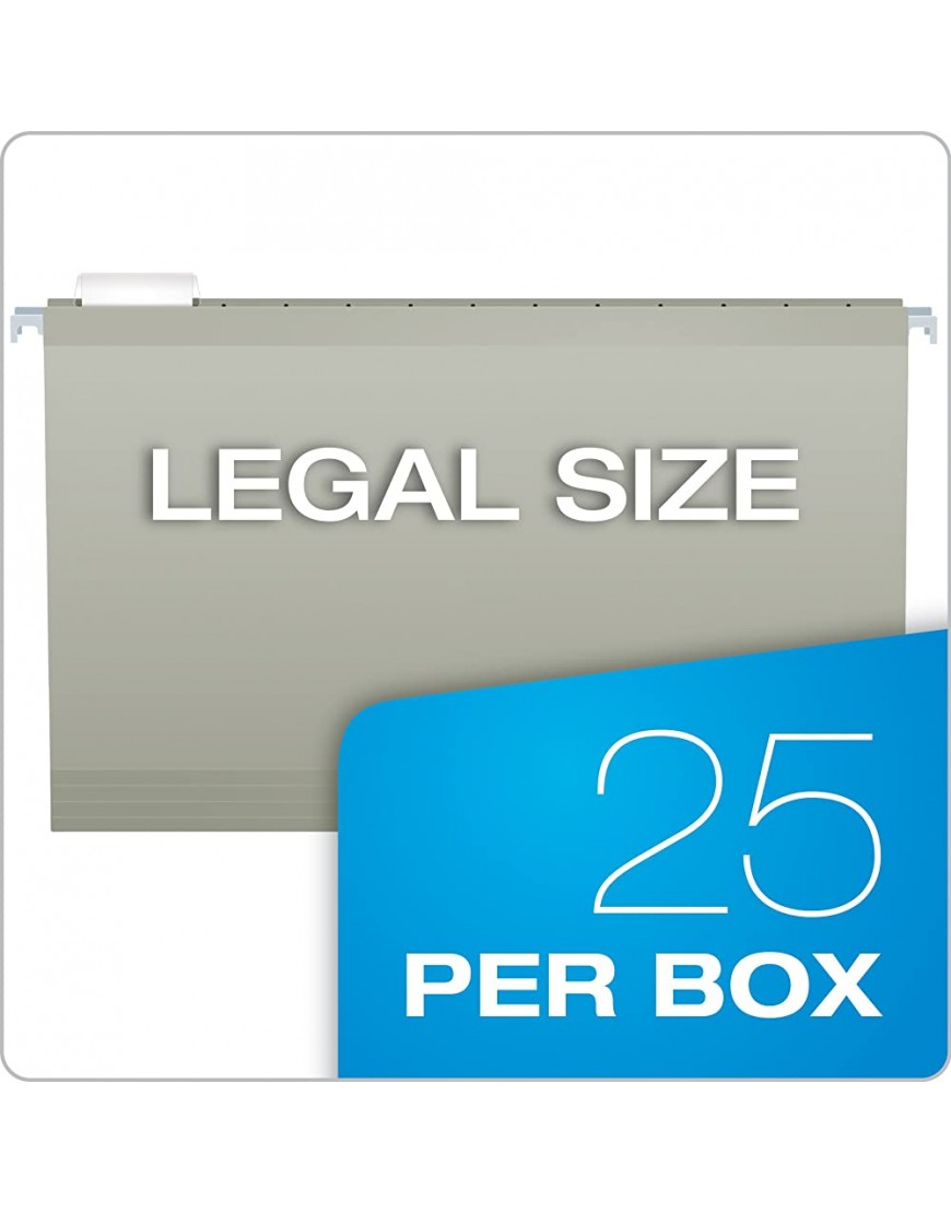 Pendaflex Hängemappe verstärkt 1 5 Tab legal 25 Stück pro Box Legal grau - BZTMCND5