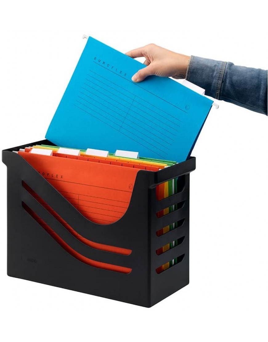 Re-Solution Office Box Jalema 2658026997 Hängeregister inklusiv 5 Hängemappen A4 farbig sortiert grau - BXYRJJ1W