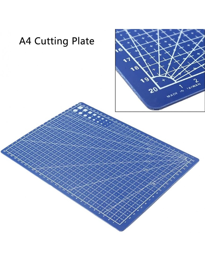 1 STÜCK Zweiseitige A4 Schneidplatte Gitterlinien Selbstheilende Schneidmatte Handwerkskarte Papierbrett für Bürobedarf Color : Blue - BQLEF5JJ