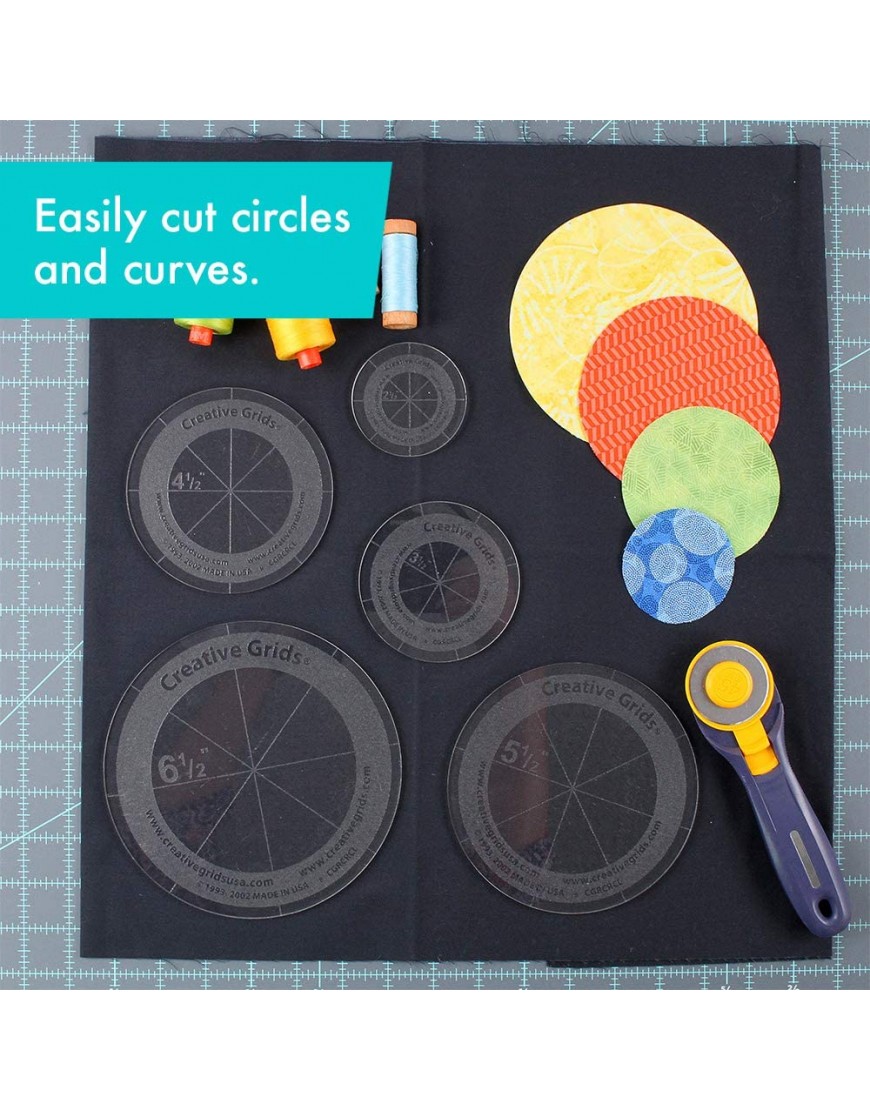 Creative Grids Non-Slip Rotary Cutting Circles by Creative Grids - BTOUGVKD