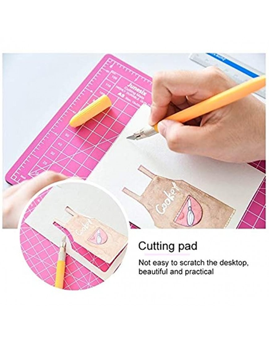 Studenten und Bürobedarf MMGZ Junesix A5 Cutting Mat Set Cutting Mat & Lineal & Tranchiermesser Pink Die hohe qualität. Color : Mint Green - BNJEW5HW