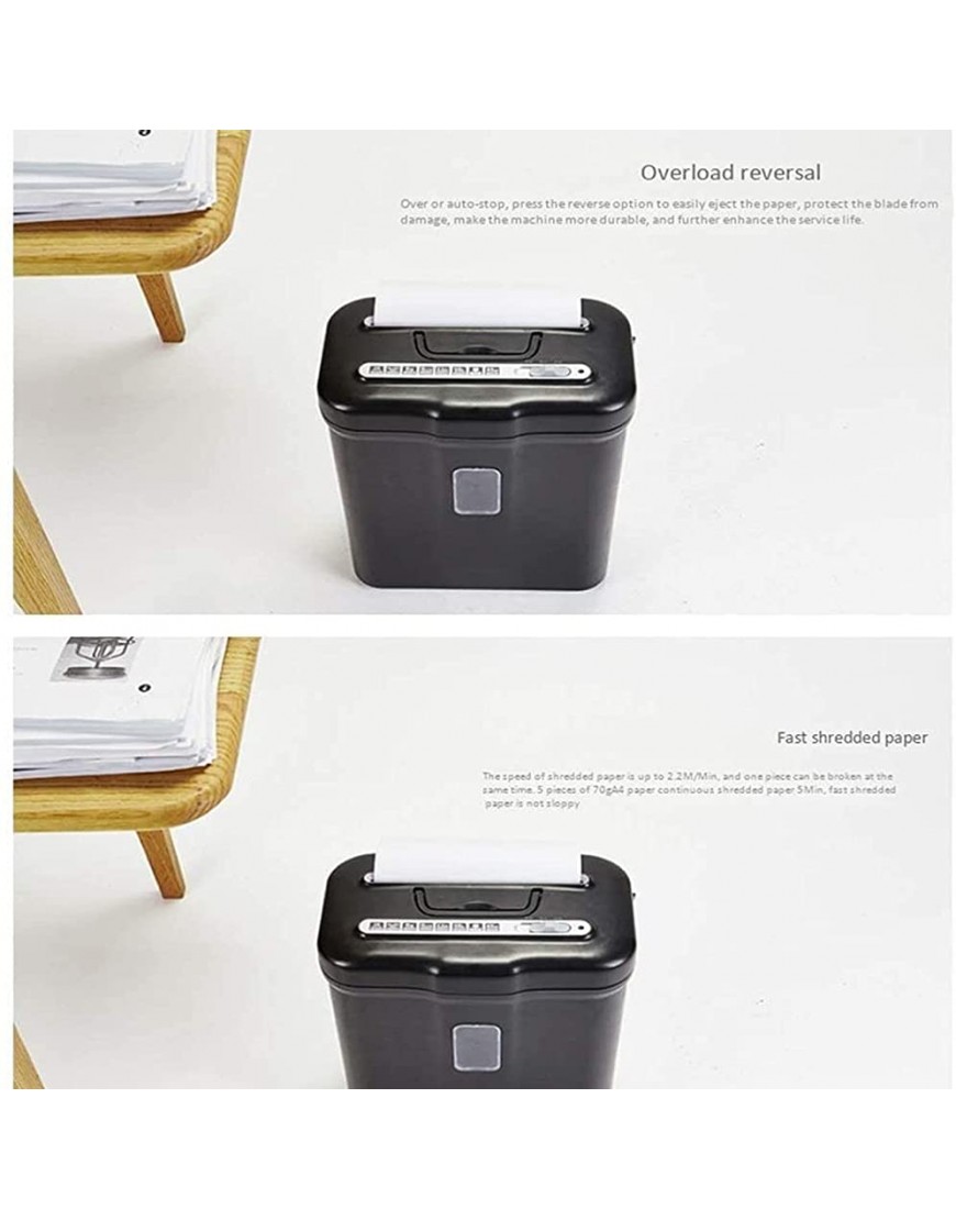 KDJFHDJ Papierschredder Bürobedarf Shredder 5 Blätter 5 Liter Altpapierkapazität stumm - BWDNP39W