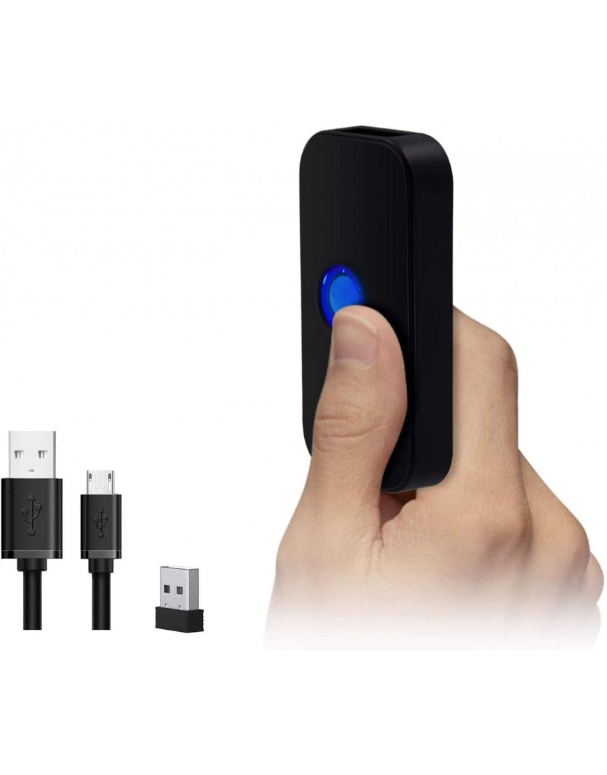 Alacrity 2D QR 1D Mini tragbarer Barcode Scanner Bluetooth 2.4 GHz Wireless USB Kabelgebundener 3 in 1 Bildschirm Scannen Unterstützt X50DB - BZACRA9N