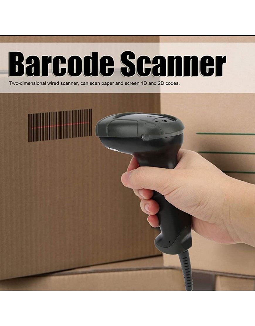 Barcode Scanner SC-568-2D Barcode-Leser Kabelgebundene Handled QR-Code-Leser für den Supermarkt zum Scannen von Papier und Bildschirm-1D und 2D-Codes - BYGUU24M