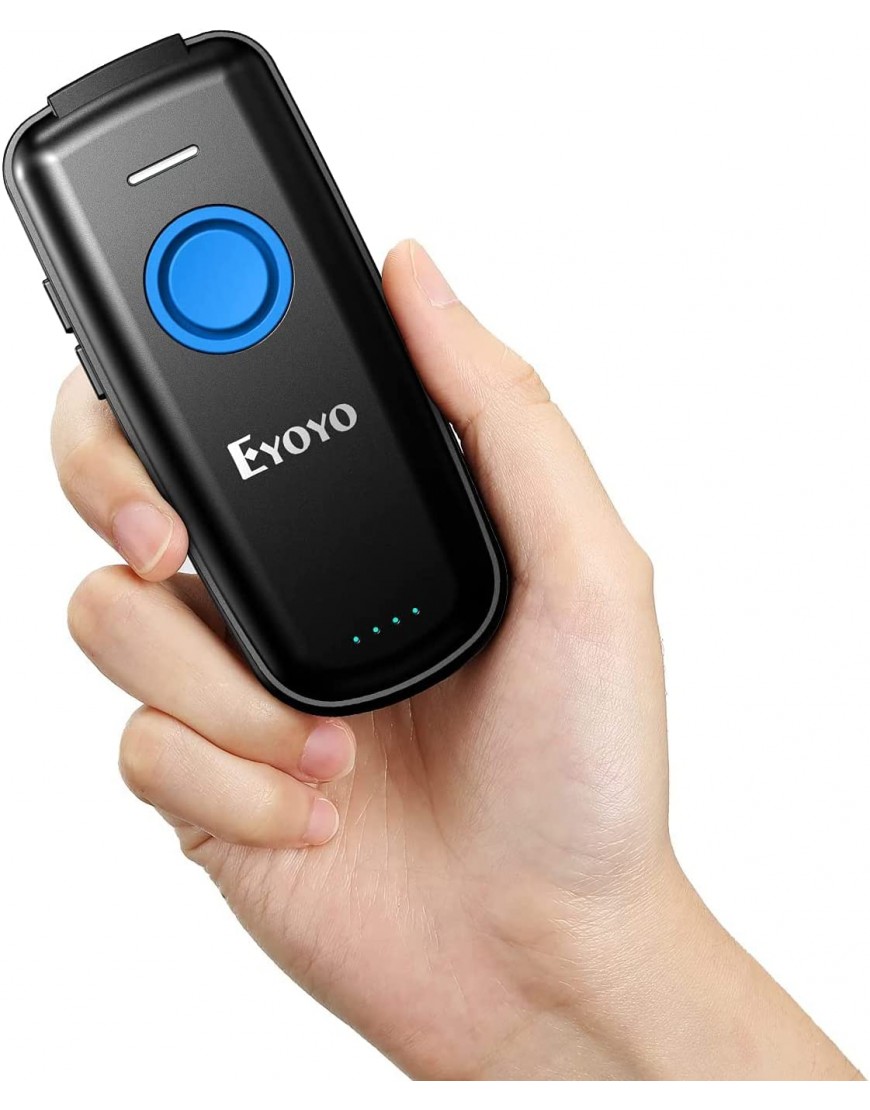 Eyoyo Blue-Tooth QR Barcode-Scanner mit Lautstärkeregelungstaste und physikalischer Netzschalter 2D-Barcode-Scanner tragbarer 2,4 GEY-023 2D - BZREA3W7