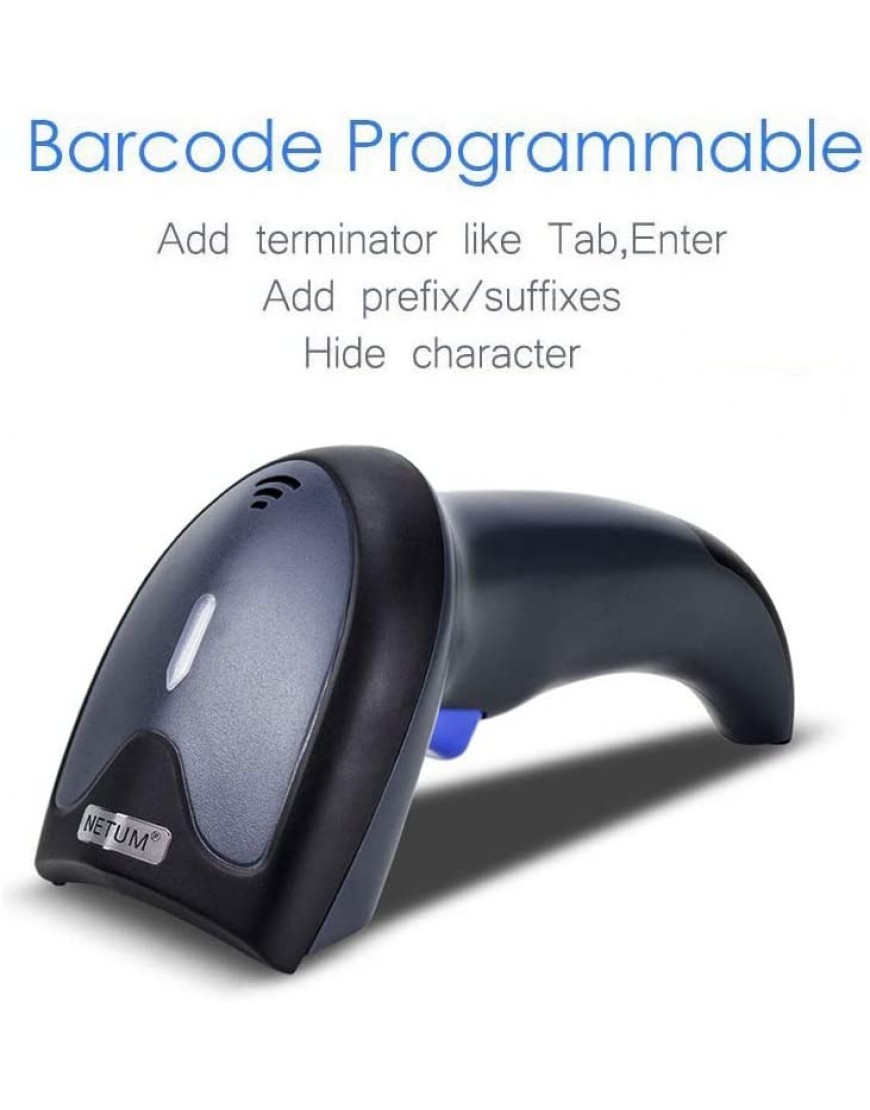 NETUM Wireless Bluetooth Barcode-Scanner Kabellos CCD Bar Code Reader für Android IOS Windows XP 7 8 CE 32 bit Decoder Deutsche Tastaturbelegung unterstützt - BCPOVKEV