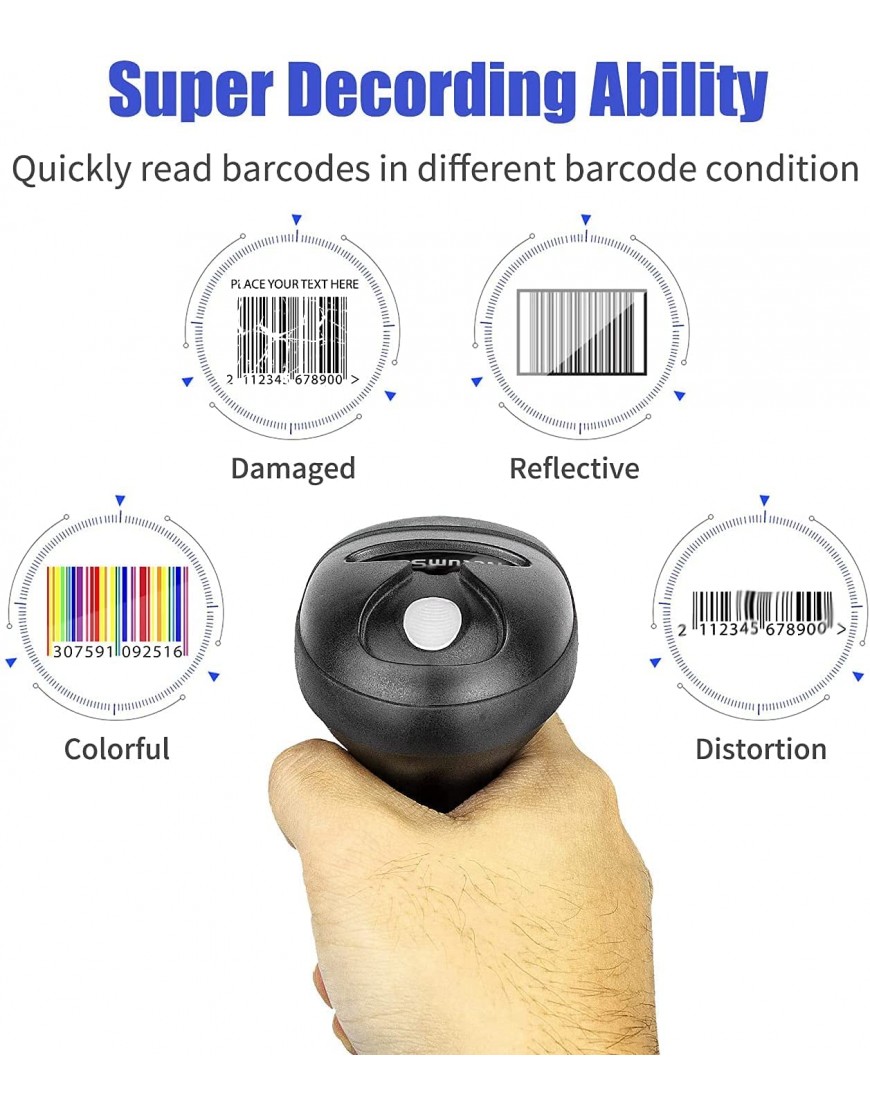 NetumScan USB 1D-Barcode-Scanner kabelgebundener Handheld-CCD-Barcode-Leser unterstützt das Scannen von UPC-Barcode-Lesern geeignet für Lagerhallen Bibliotheken Supermärkte - BDDQJNN1