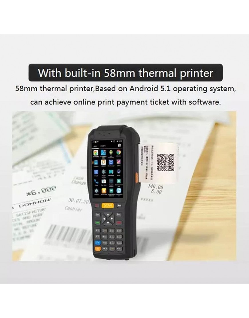 XINAN Handheld-Barcode-Scanner-Unterstützung 1D 2D. Barcode 4-Zoll-Bildschirm Android 6.0 4G WiFi BT GPS NFC 8MP Kamera IP65. Robust PAD Mit 58mm Thermaldrucker Size : Charging Base Kit - BXHGL3WA