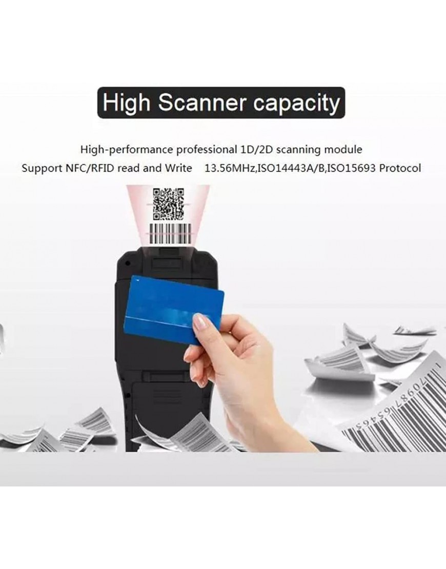 XINAN Handheld-Barcode-Scanner-Unterstützung 1D 2D. Barcode 4-Zoll-Bildschirm Android 6.0 4G WiFi BT GPS NFC 8MP Kamera IP65. Robust PAD Mit 58mm Thermaldrucker Size : Charging Base Kit - BXHGL3WA