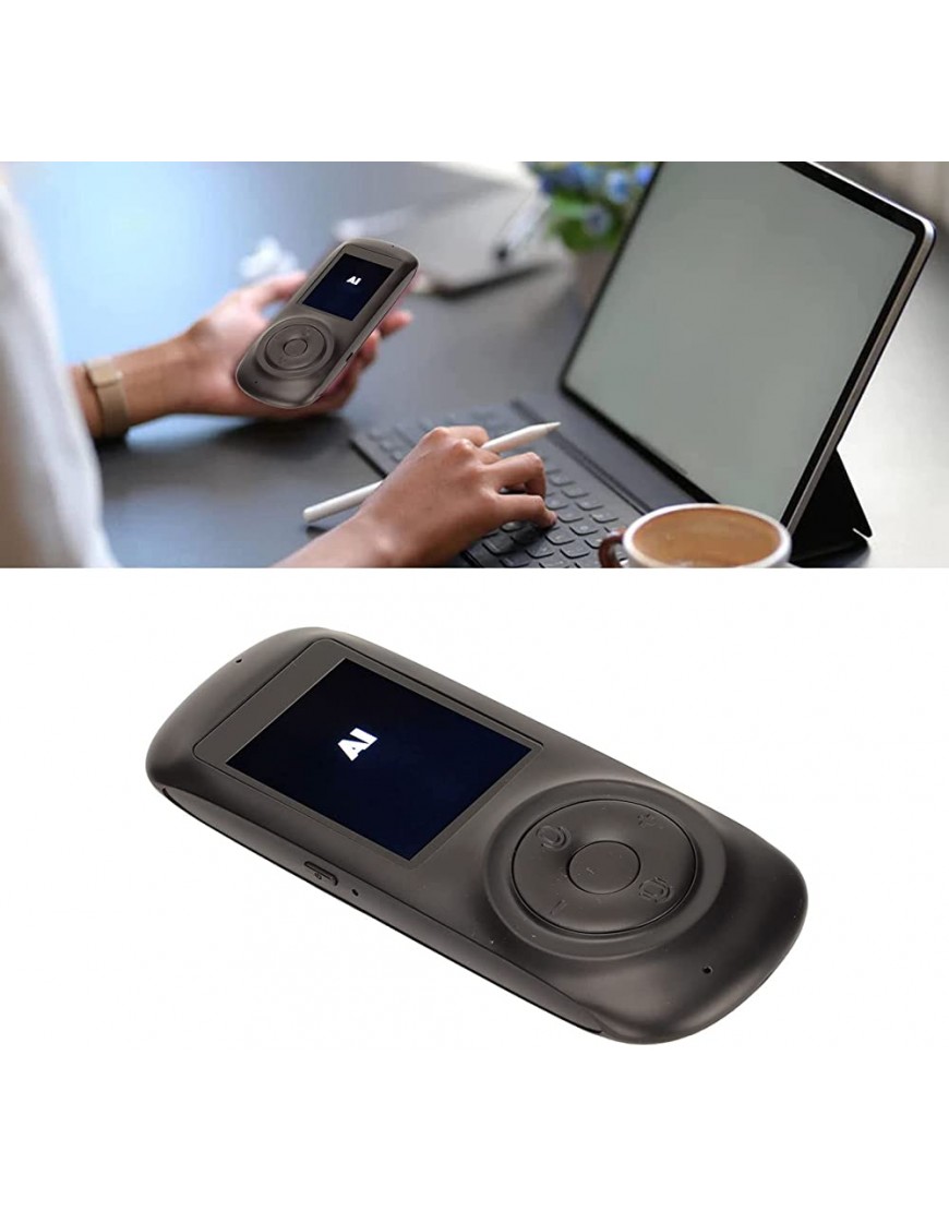 Intelligentes Sprachübersetzergerät 2,4-Zoll-Touchscreen Multifunktionales WiFi-Zwei-Wege-Übersetzergerät für die ReisekommunikationSchwarz - BCPOV513