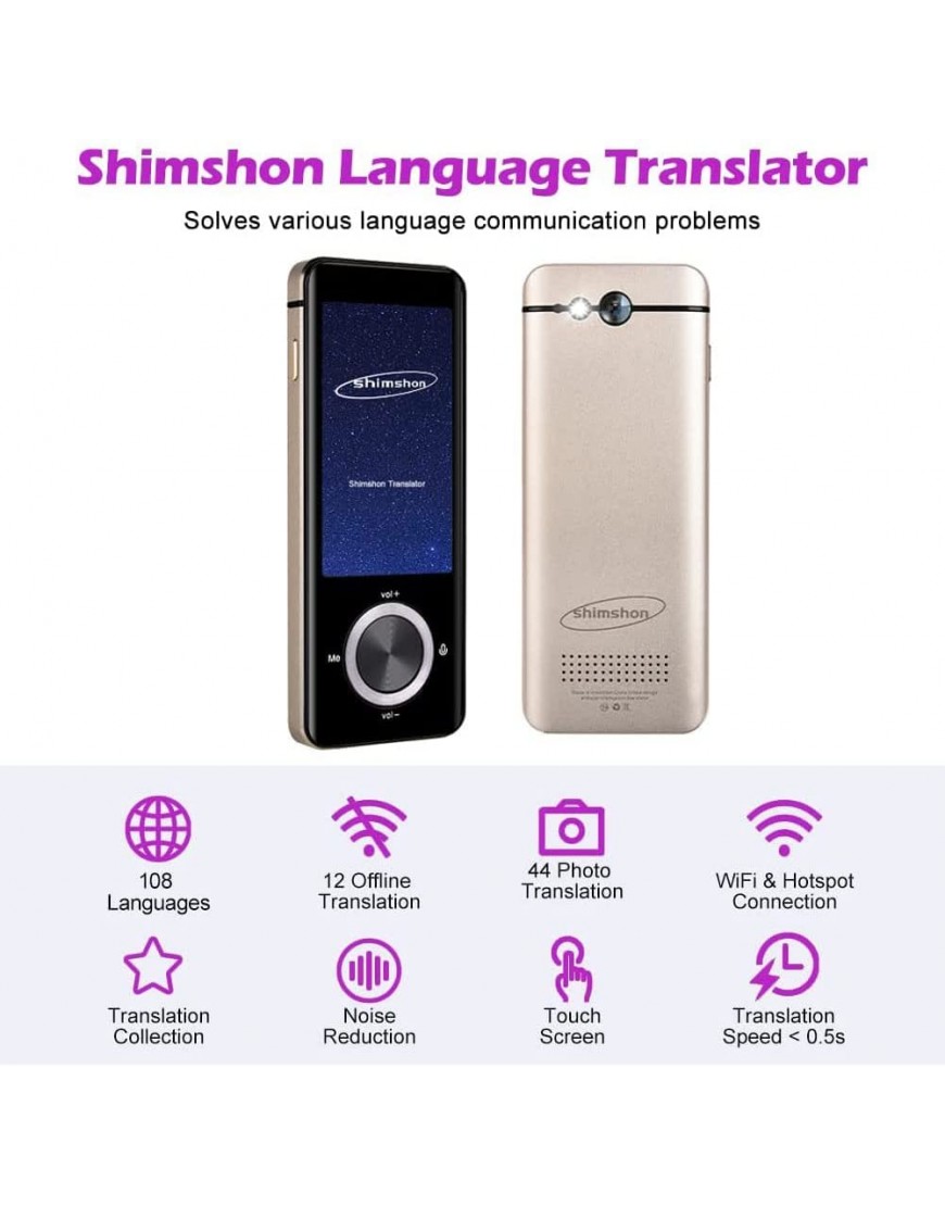 Offline Übersetzung Mit Fotos Übersetzung Von Voice Sofort 108 Sprachen Intelligente Übersetzung in 0.5 Sekunden | Bluetooth- W-Lan - BTVCY3DN