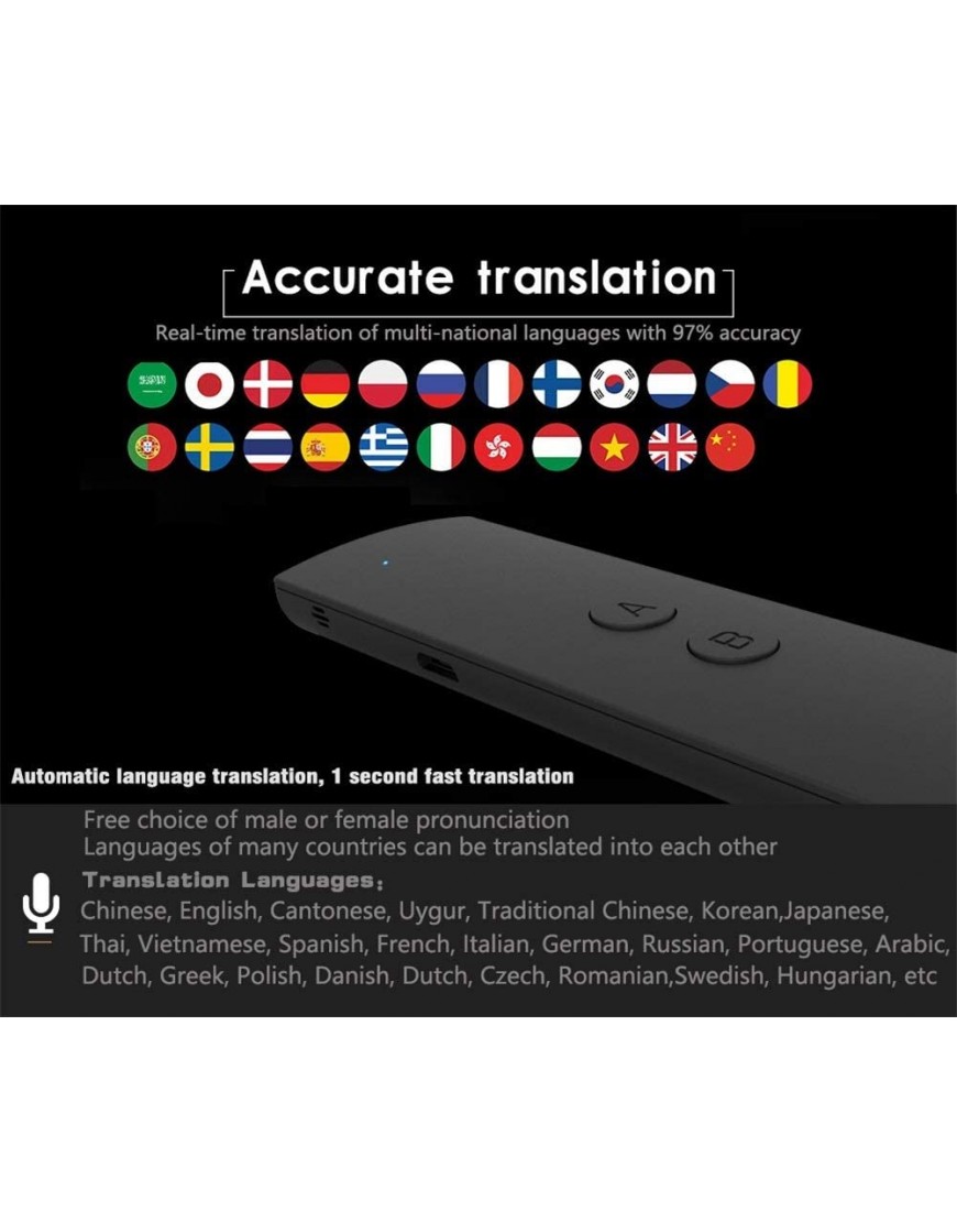 Sprachübersetzer Unterstützung 23 Sprachen Sofortige Sprache Übersetzer for Das Lernen Reisebranche Chat Reisen Einkaufen Sprachübersetzer - BIRPTAJV