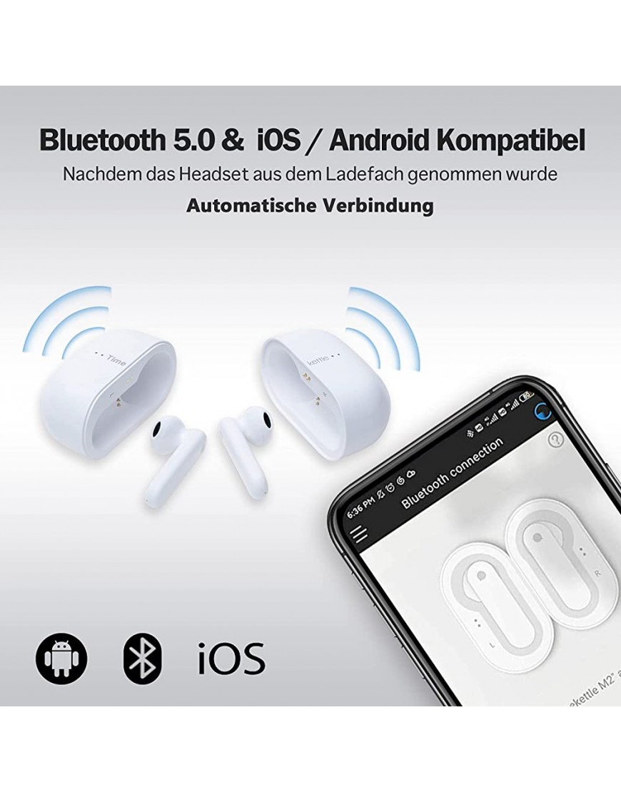 Timekettle M2 Übersetzer Bluetooth Kopfhörer + Sprachübersetzer mit Offline Übersetzung 93 Dialekte 40 Sprachen Touch-Steuerung Language Translator mit APP für IOS Android mit Ladekoffer - BITXSDE5