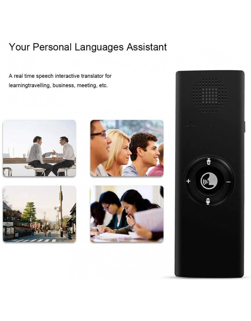 Übersetzer Sprachübersetzer mit Spracheingabe und Sprachausgabe Chinesisch elektronisch Echtzeit-Sprache für unterwegs Bluetooth Smart Pocket Interpreter - BJMTOKAK